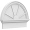 Ekena Millwork Half Round 4 Spoke Architectural Grade PVC Combination Pediment, 24"W x 18-3/4"H x 2-3/4"P PEDPC024X190HRO04 - alternate 1
